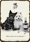 1950 Black & White Whisky Westie Scotty Dogs Decorative Replica Metal Sign New. Price: $28.99.