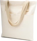 Redsinda Canvas Aesthetic Tote Bag With Zipper And Pockets For Women New. Price: $14.70.
