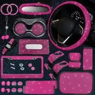 Jingsen 25PCS Bling Car Accessories SET,15 Inch Steering Wheel Rose Pink New. Price: $67.67.