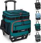 Collapsible 48-CAN Leak-proof Insulated Rolling Cooler With All-terrain Cart, Up New. Price: $67.39.
