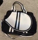 Pickleball Tennis Tote Bag Sports Racket Storage Crossbody Strap White Black Neo Pre-owned. Price: $40.00.
