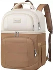 Sinvicko Dual Compartment Backpack Cooler, 12 X 6.6 17.3 Tan New. Price: $28.97.