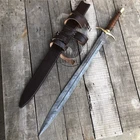 Custom Made Damascus Blade Iron Wood Sword Viking Gift For Him Handcrafted New. Price: $109.99.