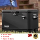 Coleman 54 Qt Steel Belted Cooler Stainless Ice Chest Bottle Opener New. Price: $207.99.