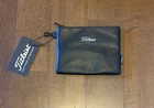 Titleist Black Leather Valuables Pouch Golf Accessory Bag Zip Case Used. Price: $35.00.