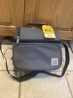 New Carhartt Fully Insulated 12 Can Two Compartment Lunch Cooler Gray, With Tags. Price: $31.75.