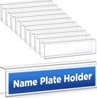 Wonderjune 10 Pack Cubicle Name Plate Holder 8.5X2 Clear Acrylic 1" Wall Display New. Price: $38.99.