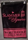 New Cotton Golf Towel W/ Clip Slammer & Squire World Village Black Pink. Price: $14.99.