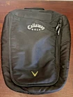 Callaway Golf Black Shoe Bag Mesh Vents Dual Zip Carry Handle Interior Pocket Used. Price: $32.00.