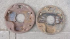 1946 1947 1948 Ford Rear Brake Backing Plates Original Pair Hydraulic Juice Used. Price: $199.99.