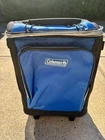 Coleman Chiller 42-CAN Soft-sided Portable Cooler W/wheels Deep Ocean Used. Price: $40.00.