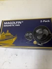 Magolfin 2-PACK Black Magnetic Cart Fan 12000MAH Rechargeable Led New. Price: $54.99.