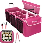 Pink Collapsible Trunk Organizer With Insulated Cooler Bag & 3 Compartments New. Price: $68.99.
