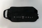 Nike Golf Black Shoe Bag Mesh Swoosh Logo Zip Used. Price: $28.00.