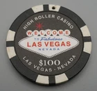 Vintage Las Vegas Nevada $100 High Roller Casino Souvenir Poker Chip Used. Price: $9.99.