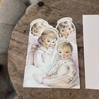 Vintage Hallmark Crown Girl Angels Die Cut Tri Fold Christmas Card New. Price: $13.60.