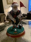 Holiday North Pole Club Golfing Santa Musical Putting Green 10" Gemmy Works Used. Price: $13.00.