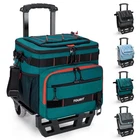 Tourit Collapsible Cooler With Wheels, Insulated Rolling 48CAN/28L, Green New. Price: $105.18.
