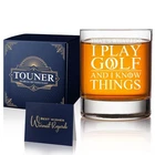 Touner Old Fashioned Whiskey Glasses - Funny Golf Gift For Dad, Father, Grand... New. Price: $14.35.
