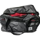 Nike Air Jordan Duffle Travel Bag -black/ Red Interior Jump Man Shoe Pocket Pre-owned. Price: $29.99.