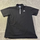 Adidas Golf Quarter Zip Pullover Mens Medium Navy Short Sleeve Shirt Pre-owned. Price: $13.99.