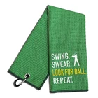 Wuuckoo Swing Swear Look For Embroidered Green Golf Towel, Funny Large, New. Price: $26.99.