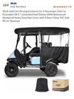 10L0L 4 Passenger Golf Cart Enclosure - 86" Roof Fit, Universal Cov... New. Price: $78.00.