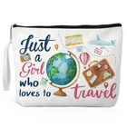 Xipromi Just Girl Who Loves Travel Cosmetic Bags, Funny Makeup White New. Price: $17.18.