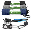 Golf Towel Microfiber Waffle Pattern Brush Tool Kit, Club Groove Cleaner Set New. Price: $18.50.