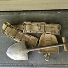 Army T-handle Shovel Entrenching Tool, Canvas Cover Pouch Jps 1917, Ammo Belt Used. Price: $199.00.