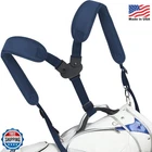 Big Teeth Golf Bag Straps Swivel Backpack Double Blue Black Nylon New. Price: $52.99.