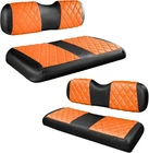 Golf Cart Seat Covers 4PCS Diamond Pattern Orange Black Ezgo Txt Nokins Front New. Price: $149.99.