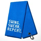 Dyjybmy Swing Swear Repeat Golf Towel With 15.7 X 23.6 Inches, BLUE01 New. Price: $22.99.