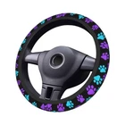 Purple Paw Print Steering Wheel Cover Dogs One Size, New. Price: $23.58.