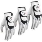 Finger Ten Premium Golf Gloves Men Cabretta Leather Value Large, WHITE-3 Pack New. Price: $40.99.