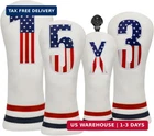 Usa Stars And Stripes Golf Head Covers Set 4PCS Pu Leather Driver Fairway Hybrid New. Price: $64.81.