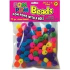 Pepperell Pom-pom Beads .5" & 1" 75/PKG-ASSORTED New. Price: $8.35.