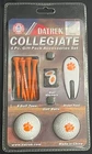 Brand New Clemson Tigers Golf Gift Set Balls Tees Markers Divot Tool. Price: $14.99.