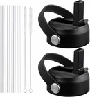 Florapell Straw Lid For Hydro Flask Wide Mouth Water Bottles, Black - 2 Pack New. Price: $19.26.