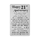Tanwih 21ST Anniversary Card Her Wife, Year Gifts For... New. Price: $20.92.