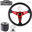 14INCH Red Racing Steering Wheel + Hub Adapter 1984-2004 Ford Mustang Non-gt New. Price: $49.99.