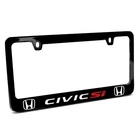 Dual Logo Black Metal License Plate Frame - Honda Civic Si New. Price: $40.99.