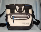 Titan Deep Freeze Zipperless Coldlok Cooler Bag 9-CAN White Used. Price: $36.99.
