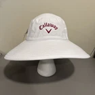 New Callaway Golf Wide Brim Sun Hat Bucket Cap Adjustable White Mesh Nwt. Price: $39.95.