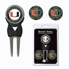 Team Golf Ncaa Miami Hurricanes Divot Tool With 3 Ball Markers Set New. Price: $11.99.