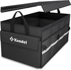 Knodel Car Trunk Organizer With Lid, Collapsible 2 Compartments, Black New. Price: $29.11.