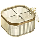 4 Compartments Seasoning Box With Lid Clear Storage Container Cover And Serving New. Price: $29.94.