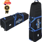 Zeemo Golf Travel Bag, Mid-open Protective & Wheeled Style 2, Black-blue. Price: $69.98.
