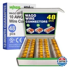 Wago 221 Series 48PC 10 Awg Compact Splicing Wire Connectors Includes (25X New. Price: $93.66.