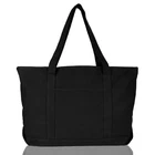 Dalix Womens 23" Deluxe 24 Oz. Cotton Canvas Tote Bag Zippered In Black New. Price: $16.99.